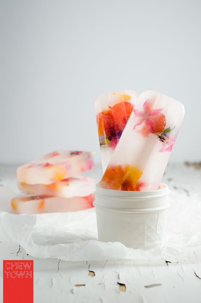 Edible Flower Popsicles