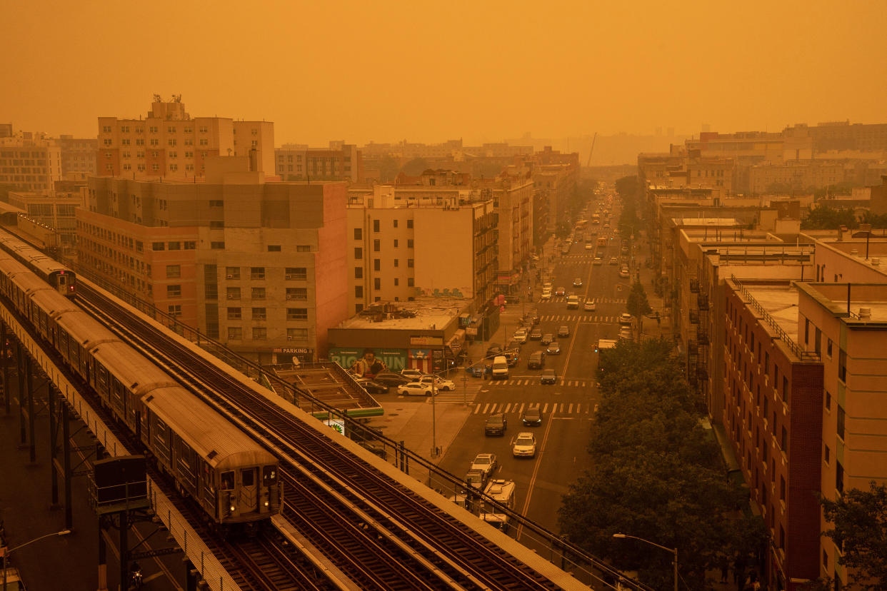 Smoky haze in Bronx, N.Y., June 7