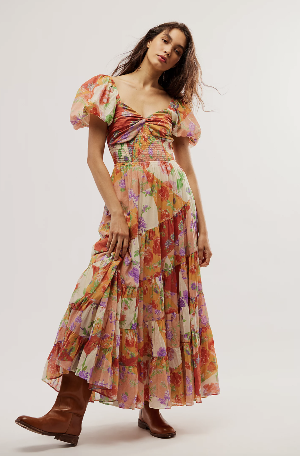 Sundrenched Short-Sleeve Maxi Dress (Photo via Free People)