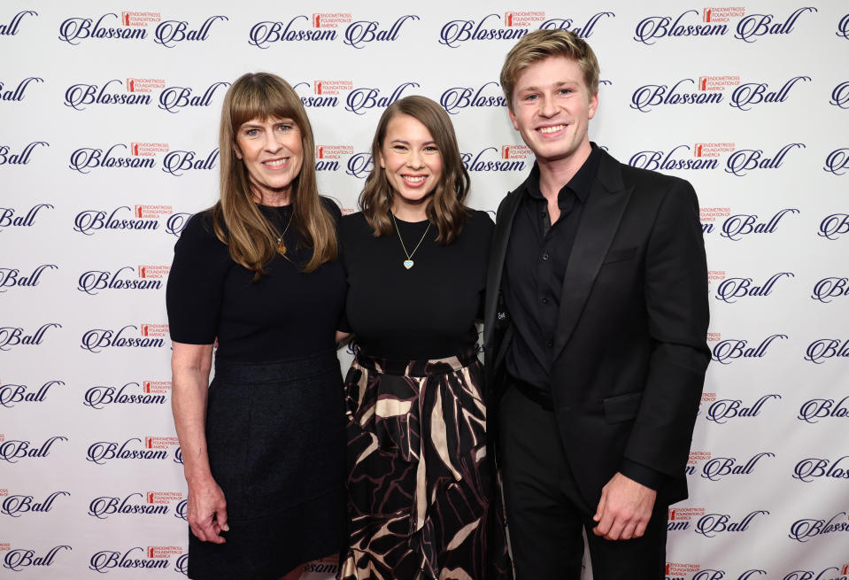 Terri Irwin, Bindi Irwin and Robert Irwin attend the Endometriosis Foundation Of America's 12th Annual Blossom Ball