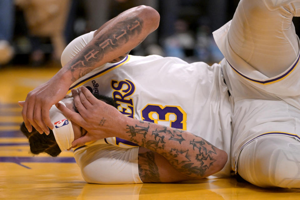 The Lakers are hopeful that Anthony Davis will be able to return in time for game against the Warriors on Tuesday night.