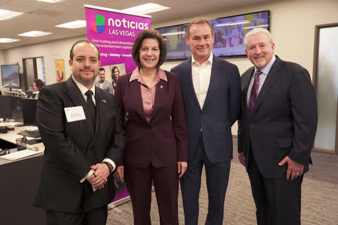 Senator Catherine Cortez Masto with Chris Jordan, SVP Entravision Las Vegas, Michael Christenson, CEO Entravision and Jeff Liberman, COO and President Entravision. (Photo: Business Wire)