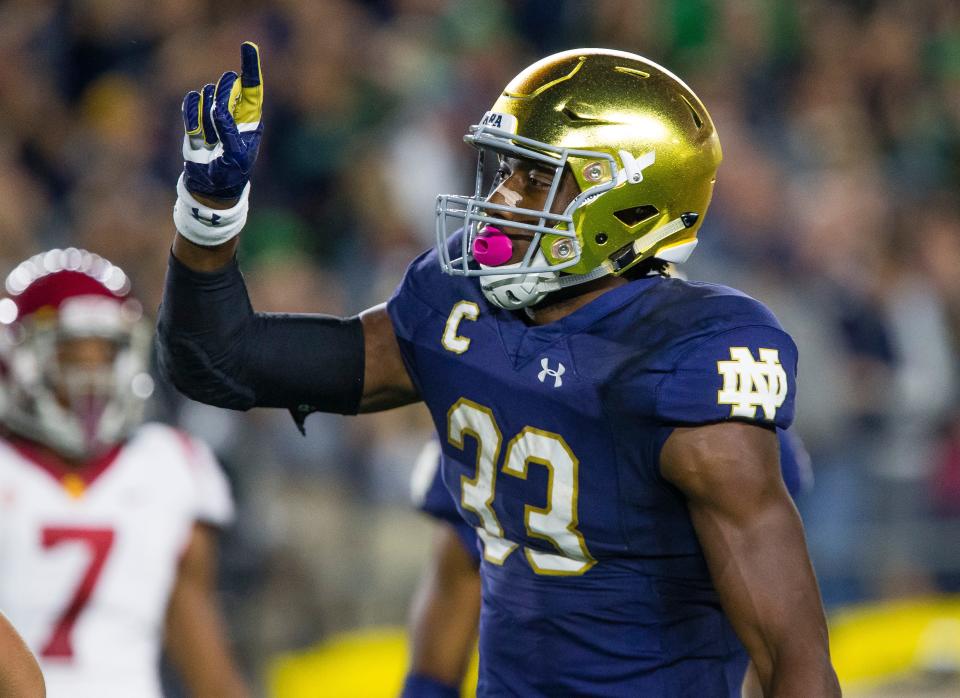 Central Bucks South graduate Josh Adams went on to have a stellar career at the University of Notre Dame.