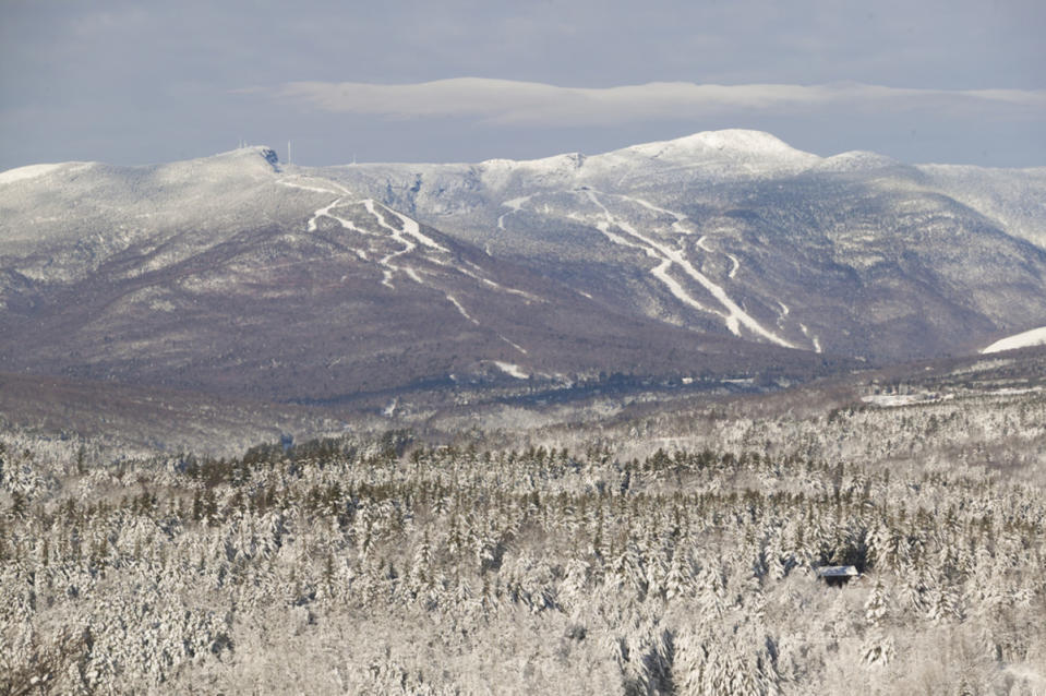 Mt. Mansfield standing tall above Stowe Mountain Resort.<p><a href="https://www.shutterstock.com/image-photo/overlooking-stowe-village-mt-mansfield-background-138351143" rel="nofollow noopener" target="_blank" data-ylk="slk:Shutterstock/Don Landwehrle;elm:context_link;itc:0;sec:content-canvas" class="link ">Shutterstock/Don Landwehrle</a></p>