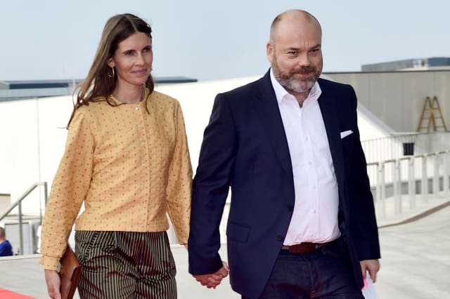 Bestseller company owner Anders Holch Povlsen and his wife Anne arrive at the celebration of the 50th birthday of Crown Prince Frederik of Denmark in Royal Arena in Copenhagen