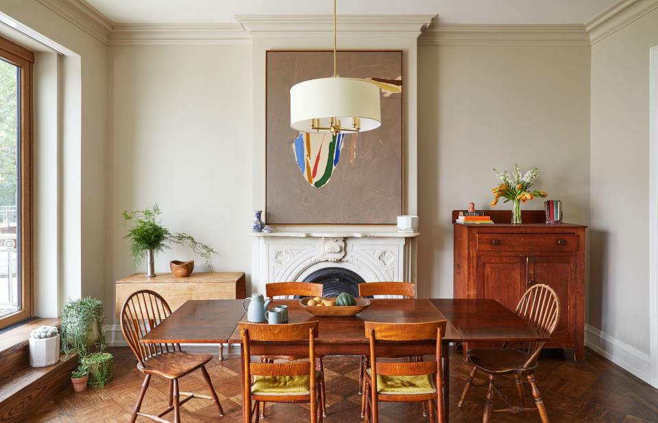 The renovated dining room in writer and editor Dan DiClerico’s 1882 Brooklyn brownstone.