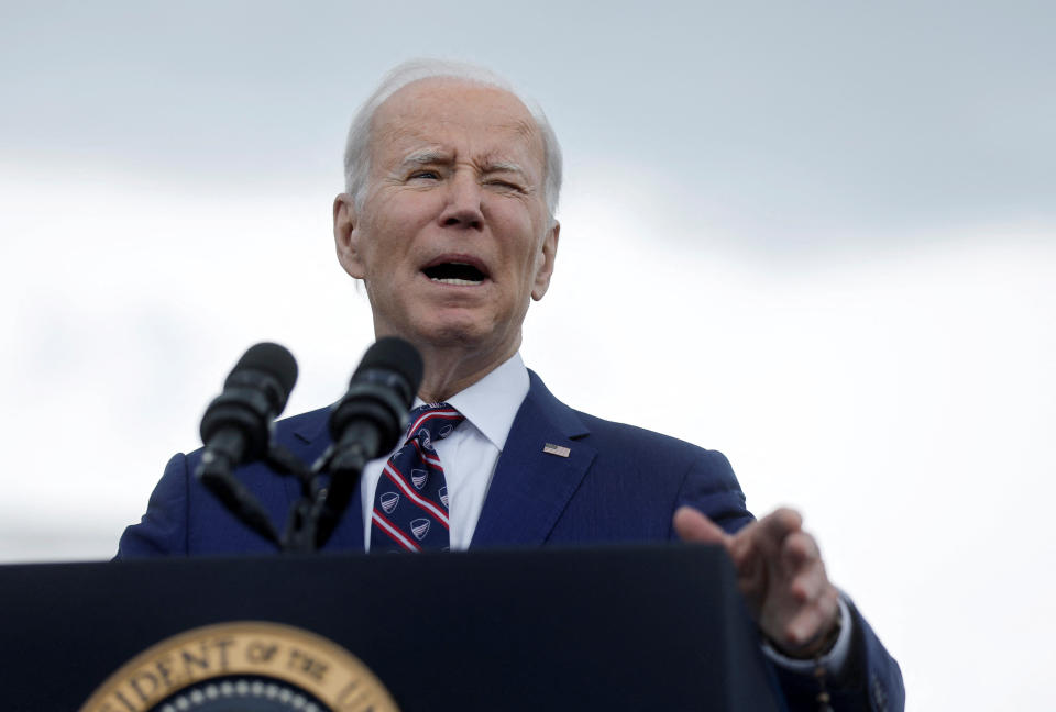 President Biden speaks in in Durham, N.C., on Tuesday. (Jonathan Ernst/Reuters)