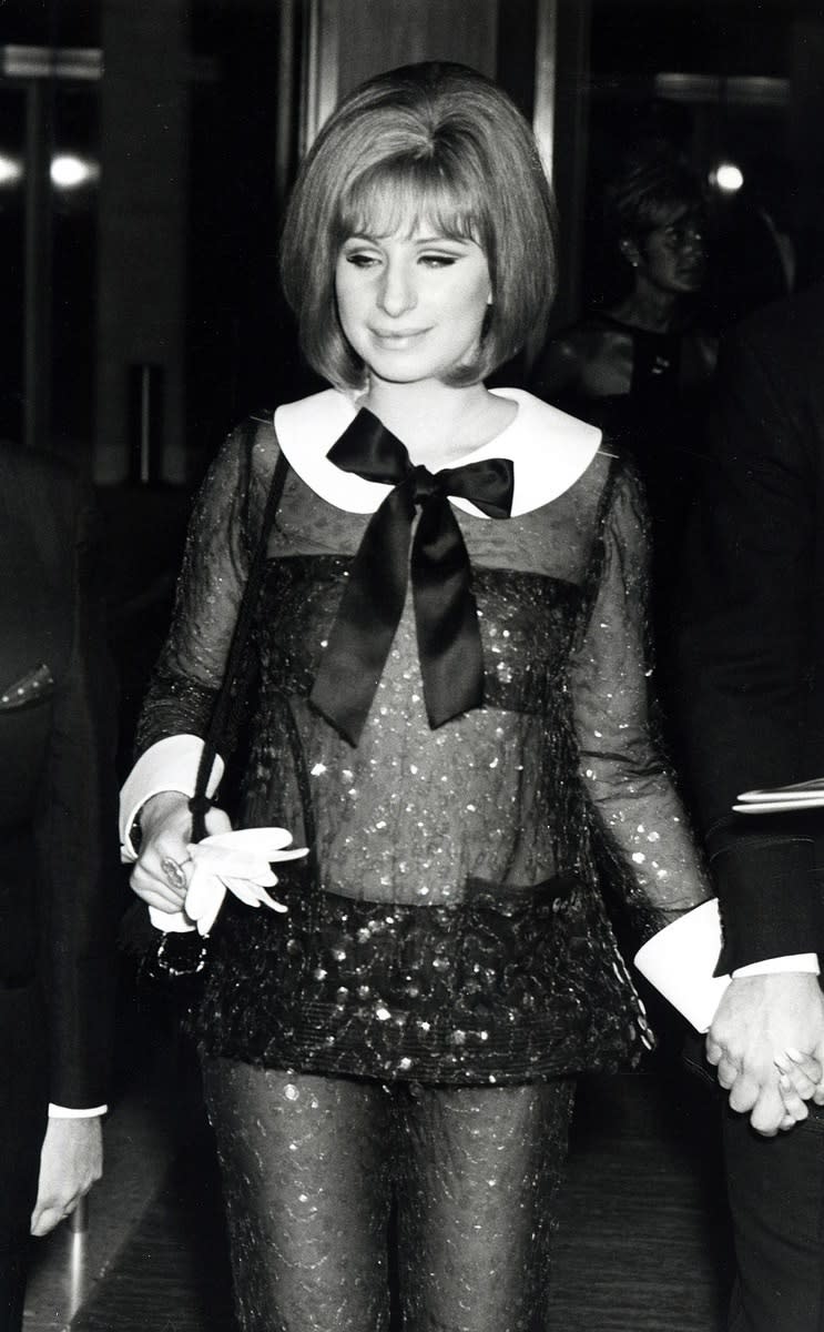 <div class="caption-credit">Photo by: Courtesy of WireImage</div><b>Barbra Streisand in Arnold Scaasi, 1969</b> <p> <b>More from <i>Vogue</i>: <br> <a rel="nofollow noopener" href="http://www.vogue.com/vogue-daily/article/sitting-pretty-oscar-night-beauty-treatments-from-the-pros/#1?mbid=synd_yshine" target="_blank" data-ylk="slk:Inside the Green Room: Oscar Night Hair and Makeup;elm:context_link;itc:0;sec:content-canvas" class="link ">Inside the Green Room: Oscar Night Hair and Makeup <br></a> <a rel="nofollow noopener" href="http://www.vogue.com/vogue-daily/article/sitting-pretty-oscar-night-beauty-treatments-from-the-pros/#1?mbid=synd_yshine" target="_blank" data-ylk="slk:Oscar Night Beauty Treatments from the Pros;elm:context_link;itc:0;sec:content-canvas" class="link ">Oscar Night Beauty Treatments from the Pros</a></b><b><br></b> </p>