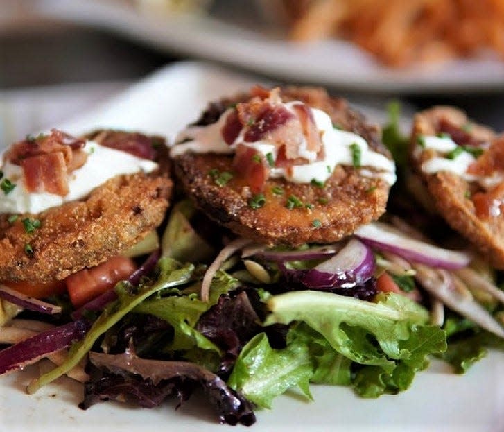 Fried green tomato salad at Owen's Fish Camp in downtown Sarasota.