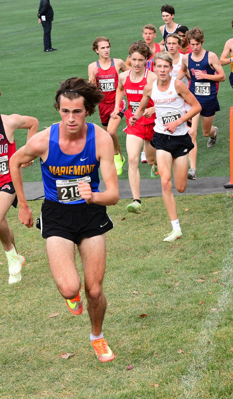 Mariemont's Bennett Turan finished 13th in the Division II state boys cross country race in 2022.