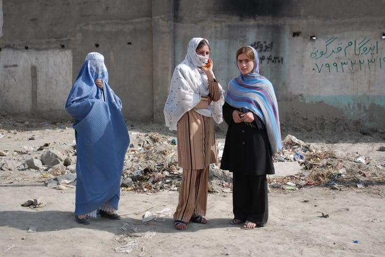 <span class="caption">Justice that protects women too.</span> <span class="attribution"><a class="link " href="https://www.shutterstock.com/image-photo/afghan-women-on-street-13492072?src=fkn9UjnjZbbHwr1ONtRgsQ-1-4" rel="nofollow noopener" target="_blank" data-ylk="slk:Lizette Potgieter/Shutterstock;elm:context_link;itc:0;sec:content-canvas">Lizette Potgieter/Shutterstock</a></span>