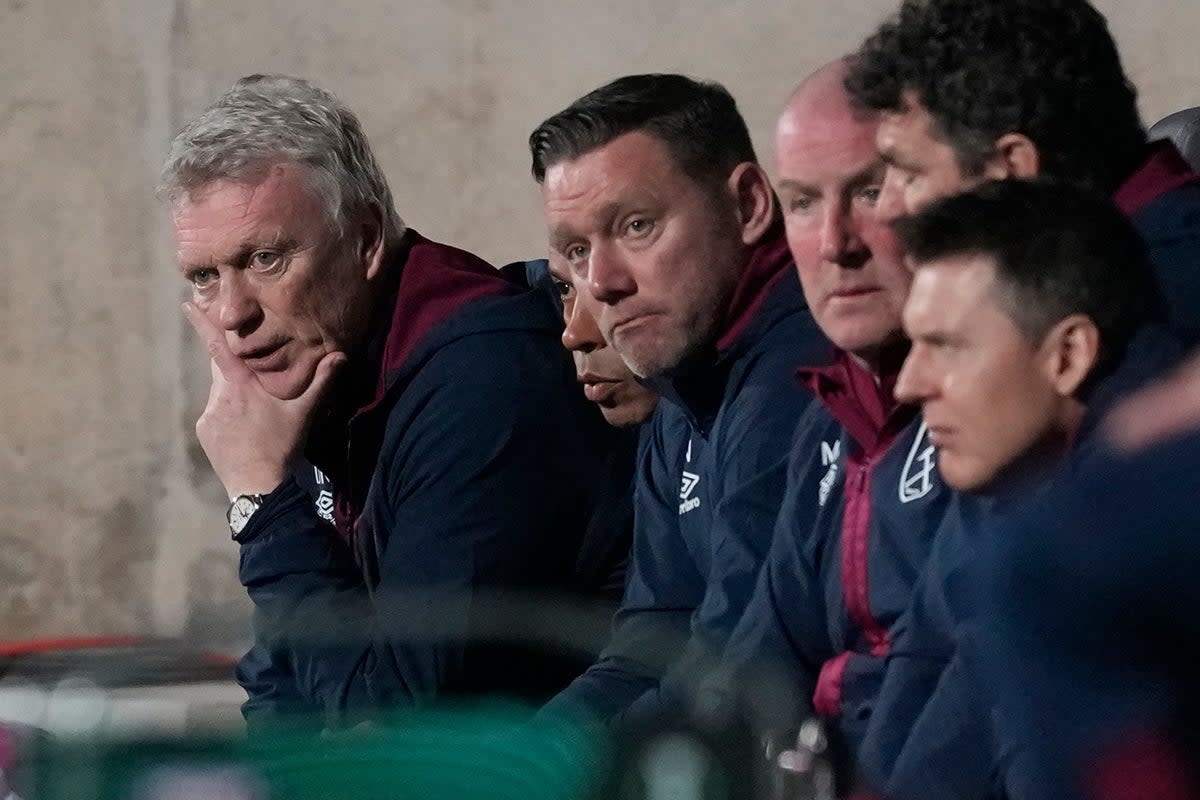 David Moyes saw his West Ham side win 2-0 in Cyprus (Petros Karadjias/AP). (AP)