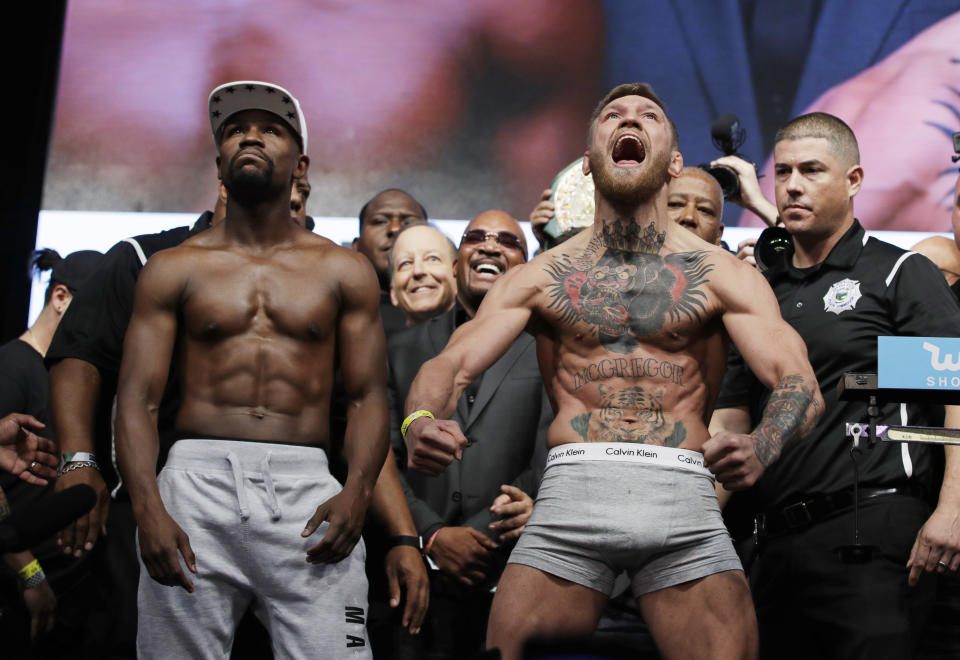 Conor McGregor will do everything humanly possible to defeat Floyd Mayweather Jr., but it’s not likely to be enough. (AP)