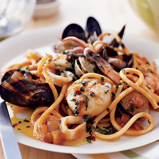 Seafood Pasta with Tuscan Hot Oil