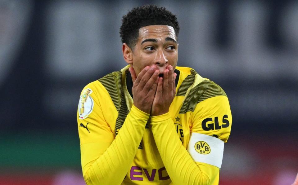 Jude Bellingham playing in the German Cup for Borussia Dortmund - The three reasons why Liverpool are not signing Jude Bellingham - Reuters/Annegret Hilse