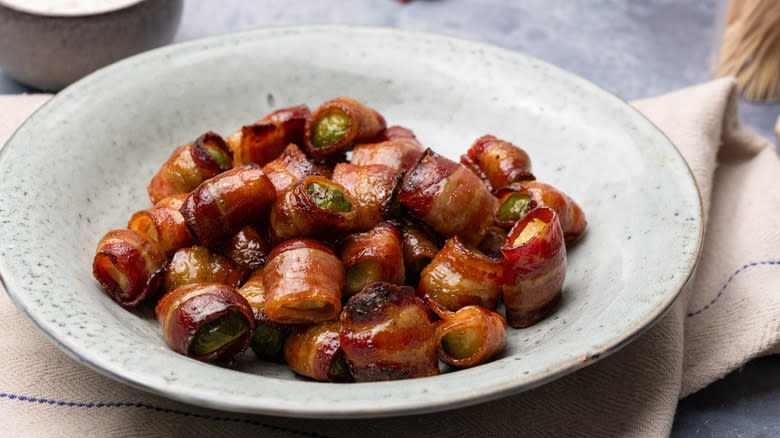 Bacon-wrapped Brussels sprouts