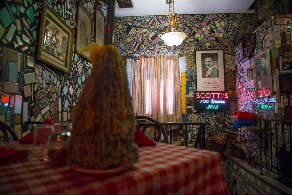 The dining room at Scotti's Italian Restaurant, Downtown.