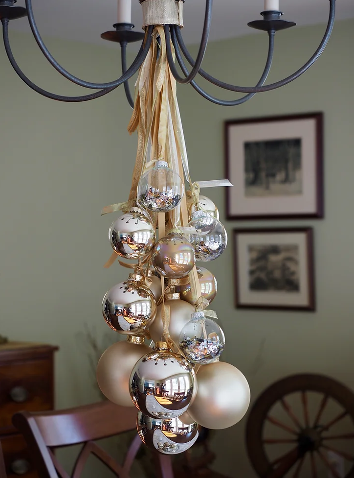 diy ornament chandelier