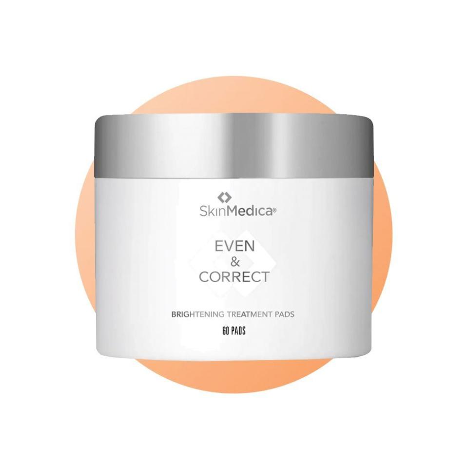 <p><a href="https://go.redirectingat.com?id=74968X1596630&url=https%3A%2F%2Fwww.dermstore.com%2Fskinmedica-even-and-correct-brightening-treatment-pads-60-pads%2F14215553.html&sref=https%3A%2F%2F" rel="nofollow noopener" target="_blank" data-ylk="slk:Shop Now;elm:context_link;itc:0;sec:content-canvas" class="link ">Shop Now</a></p><p>Even and Correct Brightening Treatment Pads</p><p>dermstore.com</p><p>$60.00</p>