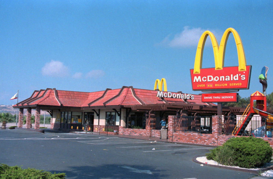 El McDonald's de San Ysidro, California, donde James Huberty masacró a 20 personas. Foto: Getty