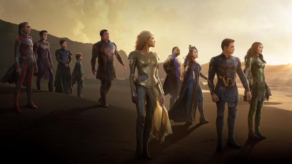 The Eternals first reactions are out - an image of all of the Eternals on a beach