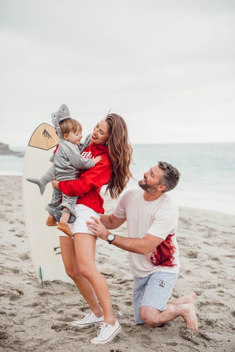 Shark, Lifeguard, and Surfer Family Costume