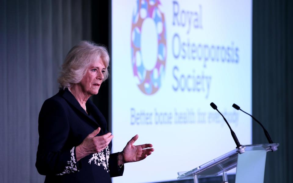 The Duchess of Cornwall has long campaigned to raise awareness of osteoporosis - John Philips/PA Wire
