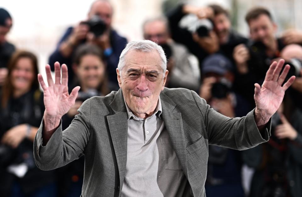 TOPSHOT - US actor Robert de Niro poses during a photocall for the film "Killers of the Flower Moon" at the 76th edition of the Cannes Film Festival in Cannes, southern France, on May 21, 2023. (Photo by LOIC VENANCE / AFP) (Photo by LOIC VENANCE/AFP via Getty Images) ORIG FILE ID: AFP_33FQ94V.jpg