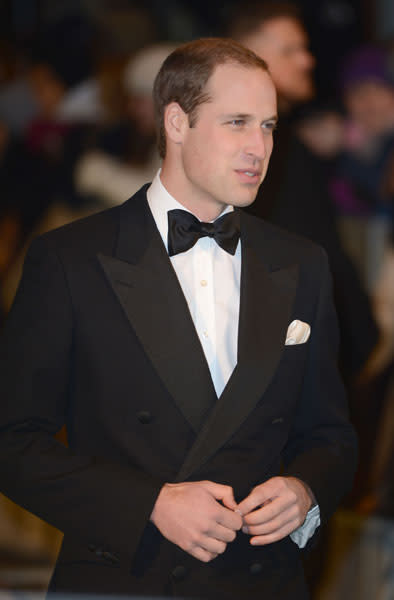 <b>Prince William at the London premiere of The Hobbit, Dec 2012 </b><br><br>Kate Middleton's husband donned a smart black bow tie for the premiere.<br><br>© Rex