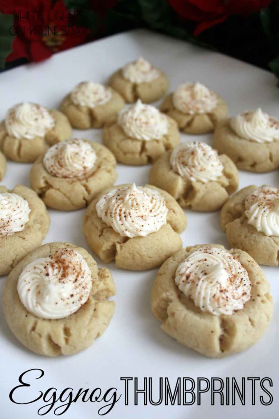 Eggnog Thumbprint Cookies