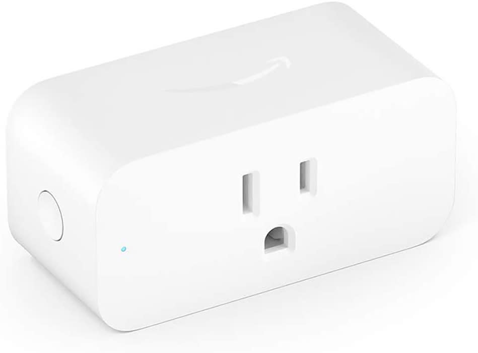 A white smart plug