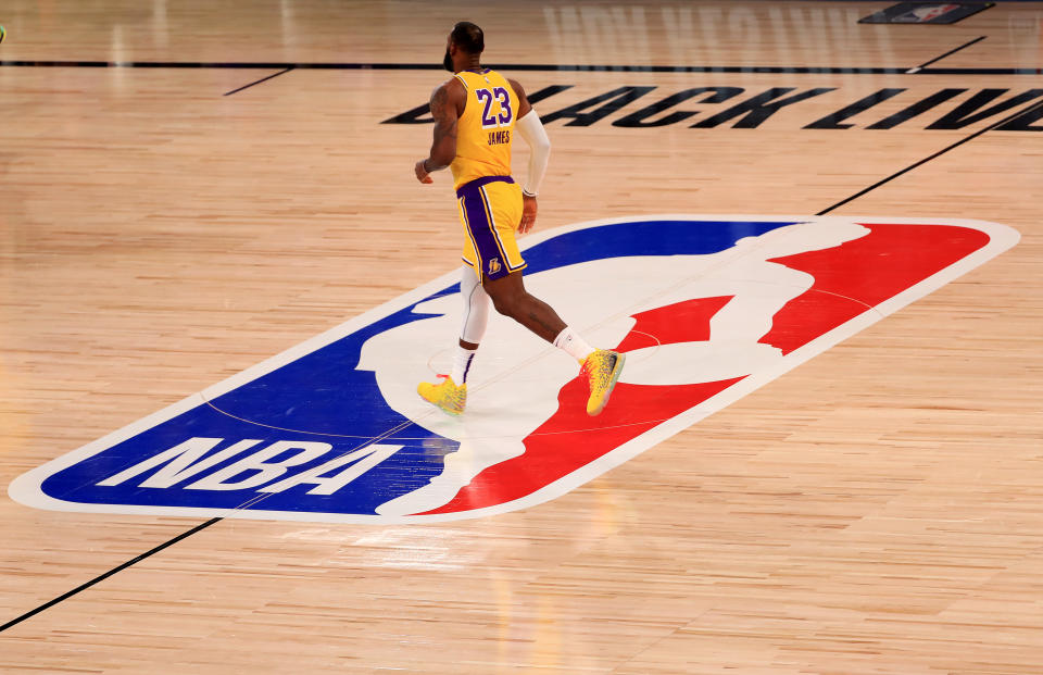 NBA teams will use alternate courts during the in-season tournament. (Photo by Mike Ehrmann/Getty Images)