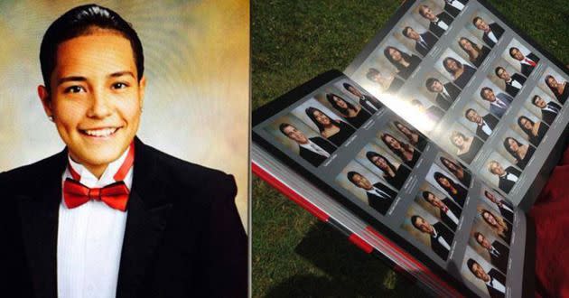Crystal Cumplido's photo was excluded from her high school yearbook. Photo: Facebook/KTLA News