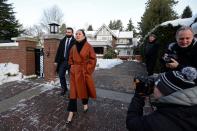 Huawei Chief Financial Officer Meng Wanzhou leaves her home to attend a case management conference in Vancouver