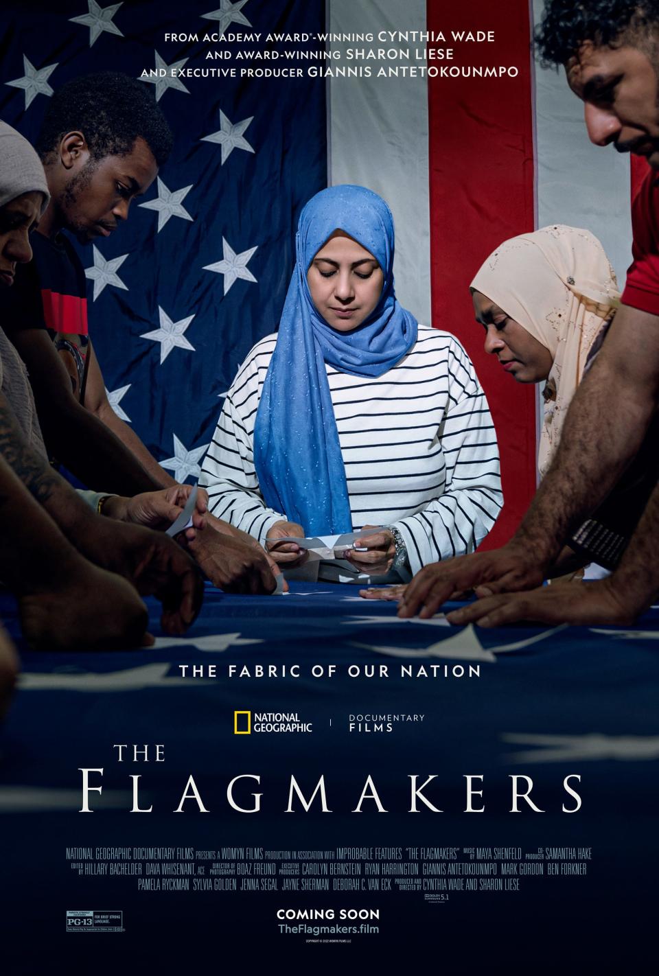 National Geographic Documentary Films has released the poster for "The Flagmakers," a short documentary about Oak Creek-based Eder Flag and its diverse workforce. Milwaukee Bucks star Giannis Antetokounmpo has signed on as an executive producer of the movie, which is being primed for consideration for an Academy Award nomination.