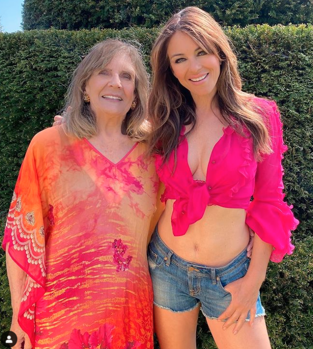 Liz Hurley, 55, shows off her sister, 57, in age-defying bikini snap