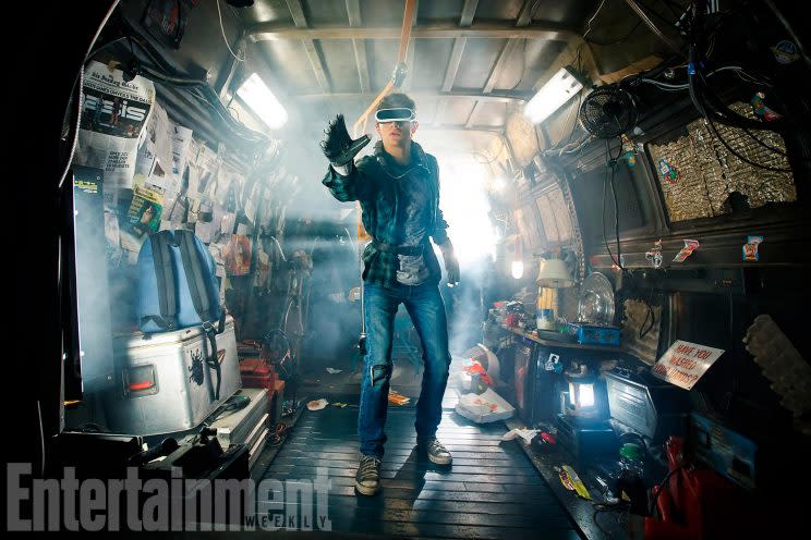 Here's our first look at Tye Sheridan in Ready Player One - Credit: Amblin