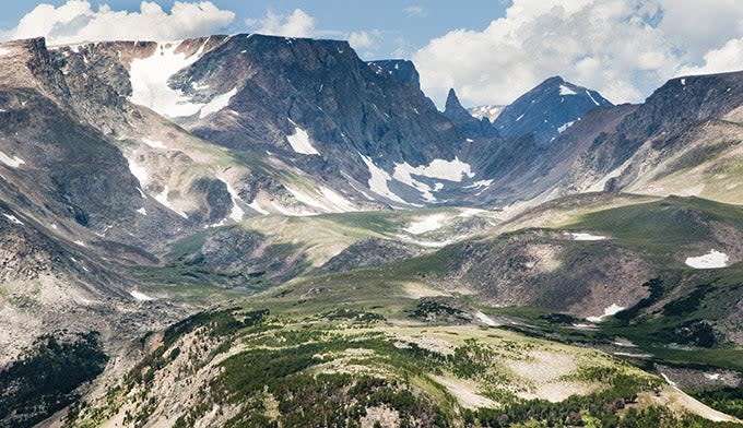 The Bear's Tooth as seen from the Beartooth Highway