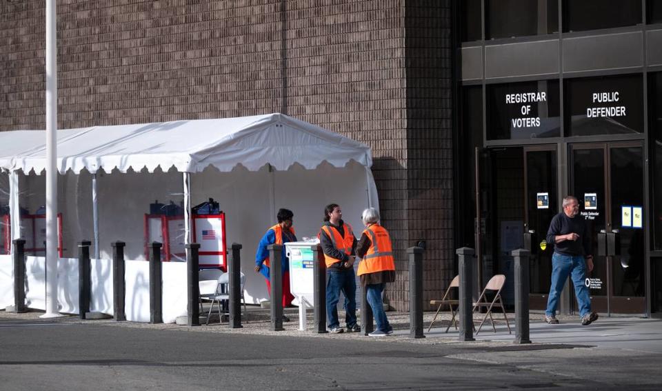 Voting Center and ballot drop off location at the Stanislaus County Registrar of Voters office in Modesto, Calif., Tuesday, March 5, 2024.