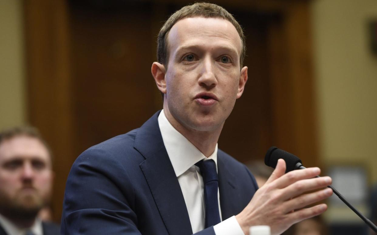 In April Facebook founder Mark Zuckerberg was criticised by Congress over illegal drug sales on his social network.   - AFP