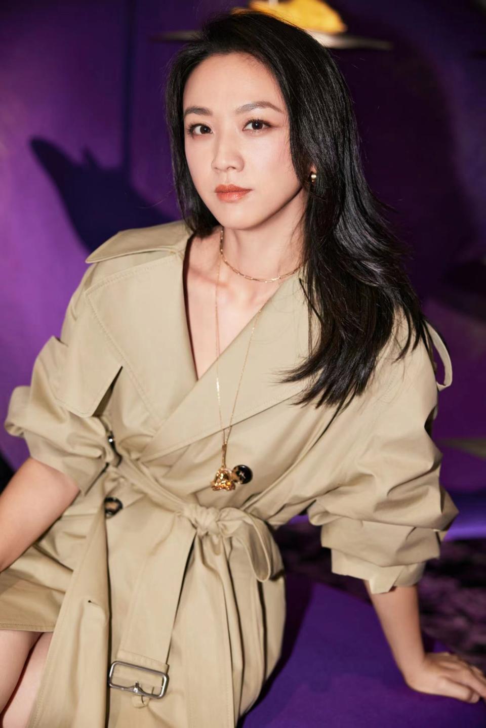 Tang Wei attends a Burberry pop-up in Shanghai