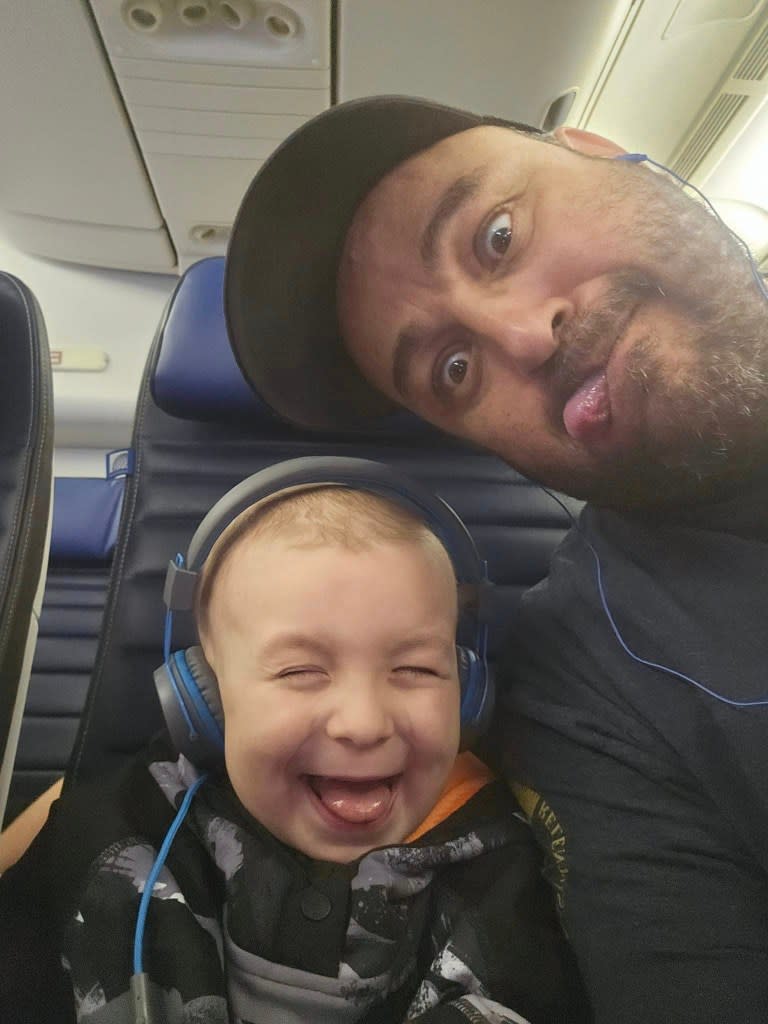 The little boy was all smiles during the trip. Ruben Arias/Facebook