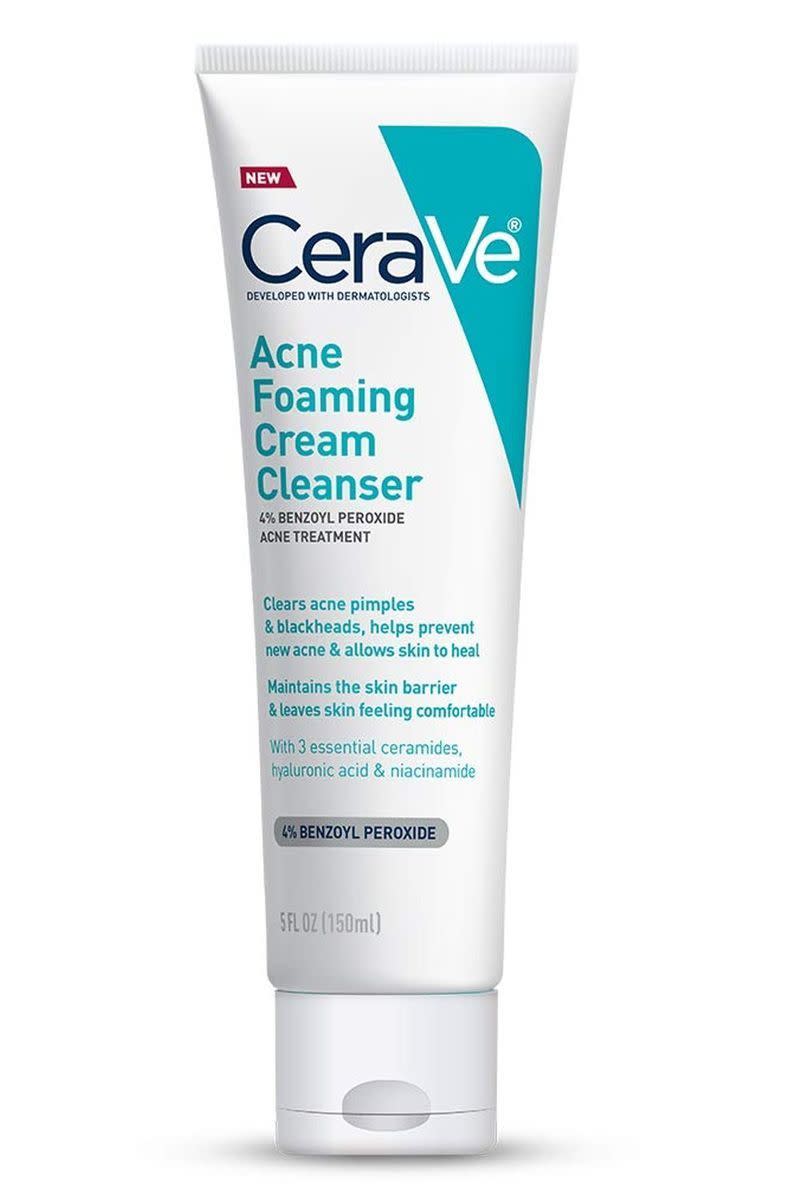 11) CeraVe Acne Foaming Cream Cleanser