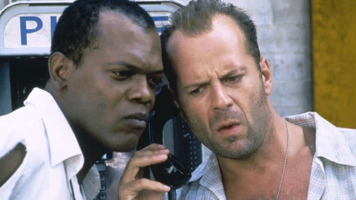 Samuel L. Jackson and Bruce Willis in Die Hard With a Vengeance.