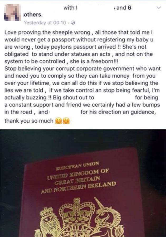 A user boasts to the group how she managed to get a passport for her baby despite not getting a birth certificate.