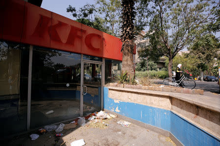 A KFC restaurant is seen closed in Damascus, Syria September 1, 2018. REUTERS/Omar Sanadiki