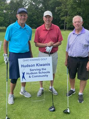 Members from Hudson Kiwanis participated in the annual Ohio District Kiwanis Foundation golf outing at Raintree Golf and Event Center. Pictured, from left, are members Dave Hartman, Paul Mallott and Dennis Wright. Not pictured is Frank Filipivtz.