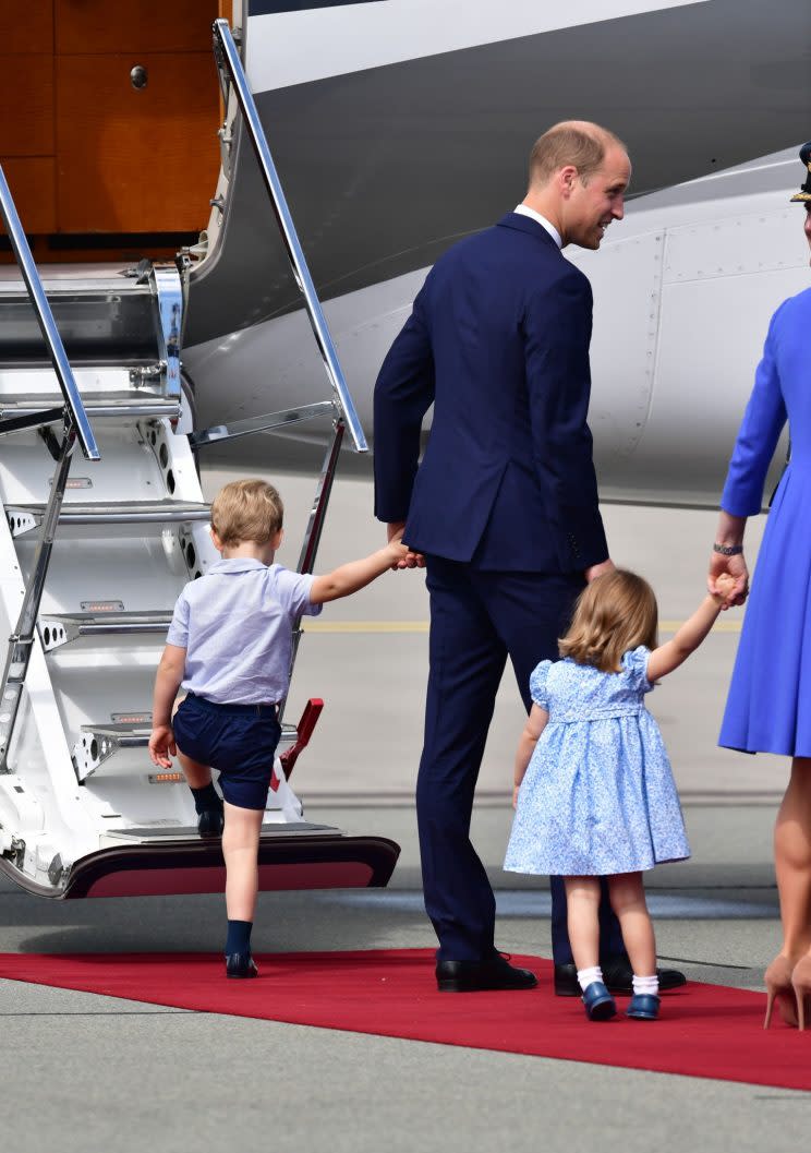 Prince George seemed eager to get away [Photo: PA]