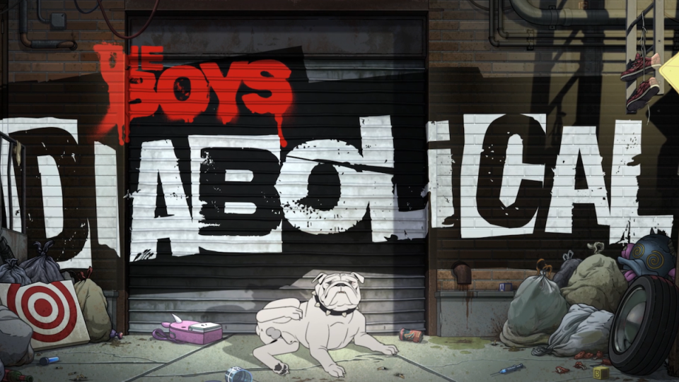 The title card for The Boys animated anthology series Diabolical