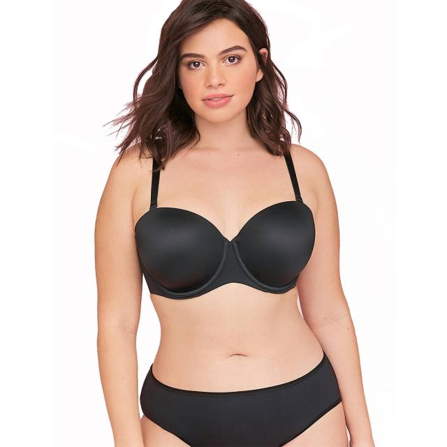 Lane Bryant Cacique Lightly Lined Lounge Bra Grey and Black 44F